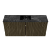 Mondiaz JOYA-DLUX 90cm meuble de salle de bains - couleur Shadow - Vasque FAYE position Milieu Sans trou de robinet couleur Lava. SW1422829