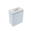 MONDIAZ TURE-DLUX Meuble toilette - 40cm - Clay - EDEN - vasque Opalo - position centrale - sans trou de robinet SW1104243