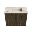 Mondiaz JOYA-DLUX 50cm toiletmeubel - kleur Shadow - Wastafel FAYE positie Rechts Zonder kraangat kleur Nata. SW1424937