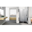 Novellini Young 2.0 2B porte pivotante 2 pièces pour niche 87/91x200cm profil matchroom verre clair 0336258