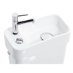 Allibert ensemble de toilette duoblock 81x65x36.5cm comprenant une lave-mains en porcelaine avec robinet et vidange en céramique blanche SW734154