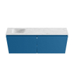 MONDIAZ TURE-DLUX Meuble de toilettes 120 cm Jeans. Vasque EDEN Opalo position gauche. Avec 1 trou de robinet. SW1104366