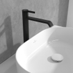 Villeroy & Boch Dawn ensemble de robinet à une poignée rehaussé - noir mat SW974142