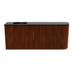 Mondiaz JOYA 101.6cm meuble de salle de bains - arrondi droit couleur Ruby - Vasque FAYE position Gauche Sans trou de robinet couleur Urban. SW1421834