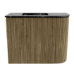 Mondiaz JOYA-DLUX 51.6cm toiletmeubel - ronding rechts kleur Dusk - Wastafel FAYE positie Links 1 kraangat kleur Lava. SW1423234