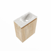 MONDIAZ TURE-DLUX Meuble toilette - 40cm - Washed Oak - EDEN - vasque Ostra - position droite - 1 trou de robinet SW1105110