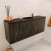 Mondiaz JOYA 100cm meuble WC - couleur Shadow - Lavabo FAYE position Milieu 1 trou de robinet couleur Urban. SW1421498