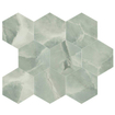 Terravito Davella wand- en vloertegel - 26x30cm - Natuursteen look - hexagon - Jade pulido gepolijst (groen) SW1120053