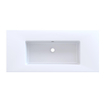Arcqua Mira Inbouw Wastafel - 101x46x1.5cm - enkele wasbak - zonder kraangat - cast marble - mat wit SW1581359