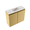 MONDIAZ TURE-DLUX Meuble toilette - 60cm - Oro - EDEN - vasque Glace - position centrale - sans trou de robinet SW1103382