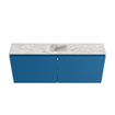 MONDIAZ TURE-DLUX meuble WC 120 cm Jeans. Lavabo EDEN Glace position centrale. Sans trou de robinet. SW1103312