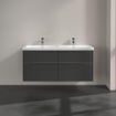 Villeroy & Boch Subway 3.0 meuble sous-lavabo - 127.2x57.9cm - 4 tiroirs Graphite SW641559