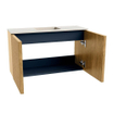Mondiaz JOYA-DLUX 70cm toiletmeubel - kleur Oak - Wastafel FAYE positie Midden Zonder kraangat kleur Meli. SW1423920
