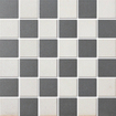 The Mosaic Factory London Carrelage mosaïque carré 4.8x4.8x0.6cm pour le sol pour l'intérieur et l'extérieur céramique damier Mix super blanc et noir SW471148