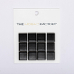 SAMPLE The Mosaic Factory Barcelona Carrelage mosaïque - 2.3x2.3x0.6cm - wand en Carrelage sol pour intérieur et extérieur carré - porcelaine noir mat SW861984