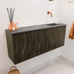 Mondiaz JOYA-DLUX 100cm meuble de salle de bains - couleur Shadow - Vasque FAYE position Droite Sans trou de robinet couleur Sombra. SW1425212