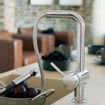 Robinet de cuisine Grohe Minta avec bec en L pivotant et aérateur extractible chrome DESTOCKAGE OUT6737