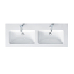 Duravit Me by starck double vasque 130x49cm 2 trous de robinet avec trop-plein blanc SW88244
