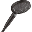 Hansgrohe ShowerSelect Douche pluie encastrable - thermostatique - pommeau - bras de douche avec rotule - douchette avec support - flexible - Noir mat SW1204457