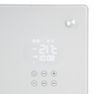 Eurom Alutherm Convecteur - 67.1x43.8cm - IP24 - 800 watts - Wi-Fi - mural - vertical - métal/verre - blanc SW1126225