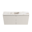 MONDIAZ TURE-DLUX Meuble WC 100cm Linen. EDEN lavabo Frappe position milieu. Sans trou de robinet. SW1102864