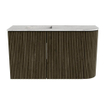 Mondiaz JOYA-DLUX 71.6cm toiletmeubel - ronding rechts kleur Shadow - Wastafel FAYE positie Links Zonder kraangat kleur Glace. SW1422804