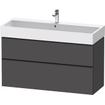 Duravit D-neo Meuble sous vasque 118.4x44.2x62.5cm 2 tiroirs Graphite mat SW641278