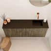 Mondiaz JOYA 100cm meuble de salle de bains - couleur Dusk - Vasque FAYE position Droite Sans trou de robinet couleur Urban SW1421658