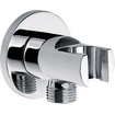 Wiesbaden UniMatch wandaansluitbocht met handdouchehouder rond 1/2" chroom SW10504