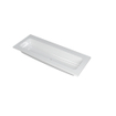 INK Faktor lavabo - 120x45x1.5cm - 1 bassin - 0 trous de robinet - polystone blanc brillant SW207271