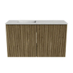 Mondiaz JOYA-DLUX 70cm meuble de toilette - couleur Dusk - Vasque FAYE position Gauche Sans trou de robinet couleur Opalo. SW1423330
