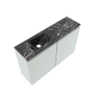 MONDIAZ TURE-DLUX Meuble de toilettes 80 cm Greey. Lavabo EDEN Lava position gauche. Avec 1 trou de robinet. SW1103859