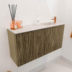 Mondiaz JOYA-DLUX 80cm meuble de toilette - couleur Dusk - Vasque FAYE position Droite 1 trou de robinet couleur Meli. SW1425821