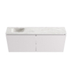 MONDIAZ TURE-DLUX Meuble de toilettes 120 cm Cale. EDEN lavabo Ostra position gauche. Sans trou de robinet. SW1104769