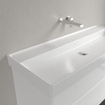 Villeroy & Boch Collaro Plan vasque 120x47cm sans trou de robinet sans trop-plein Stone white SW358353