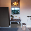 Mondiaz ALAN-DLUX Ensemble de meuble - 80cm - meuble Dark grey mat - 1 tiroir - Lavabo Cloud Lava suspendu - vasque Centre - 0 trous de robinet SW808338