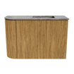 Mondiaz JOYA-DLUX Meuble de toilette 61,6cm - arrondi gauche couleur Chêne - Vasque FAYE position Droite 1 trou de robinet couleur Sombra SW1424288