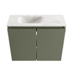 MONDIAZ TURE-DLUX Meuble toilette - 60cm - Army - EDEN - vasque Ostra - position gauche - 1 trou de robinet SW1104792