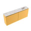 MONDIAZ TURE-DLUX Meuble toilette - 120cm - Ocher - EDEN - vasque Glace - position droite - 1 trou de robinet SW1103420