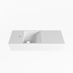 Mondiaz TYNE fontein - 60x23x12cm - wasbak links - 1 kraangat - solid surface Talc mat SW704672