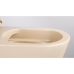 QeramiQ Dely WC suspendu - 36.3x51.7cm - à fond creux - sans bride - avec abattant slim - beige SW1030606