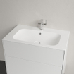 Villeroy & Boch Finion Lavabo pour meuble 80x50cm 1 trou de robinet avec trop-plein caché Ceramic+ stone white SW209573