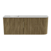 Mondiaz JOYA-DLUX 101.6cm toiletmeubel - ronding rechts kleur Dusk - Wastafel FAYE positie Links Zonder kraangat kleur Opalo. SW1423345