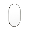 Mondiaz GLOW Miroir de Salle de Bain - Ovale - 45x90cm - Éclairage LED indirect - capteur de mouvement - Urban (Noir) SW1105172