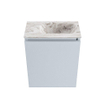 MONDIAZ TURE-DLUX Meuble toilette - 40cm - Clay - EDEN - vasque Glace - position droite - 1 trou de robinet SW1103186