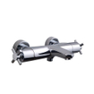 Wiesbaden Cross thermostatische badmengkraan chroom SW106893