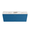 MONDIAZ TURE-DLUX Meuble toilette - 120cm - Jeans - EDEN - vasque Frappe - position centrale - 1 trou de robinet SW1102847