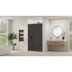 Van Rijn Products ST09 Schuifdeur vast deel - 157.5x200cm - grijs rookglas - soft-close - incl. Zwart SW1178030