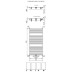 Plieger Florian Nxt M designradiator enkel horizontaal met middenaansluiting 1216x600mm 750W wit 7255174