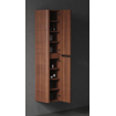 Saniclass Terra Edge Hoge Kast - 40x35x170cm - ribbel - kastanje (walnoot) SW1449781